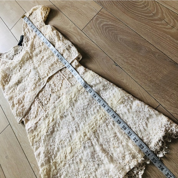 The Kooples Layered Lace Mini Dress in Cream White Size 38 /US Size M - Picture 4 of 15